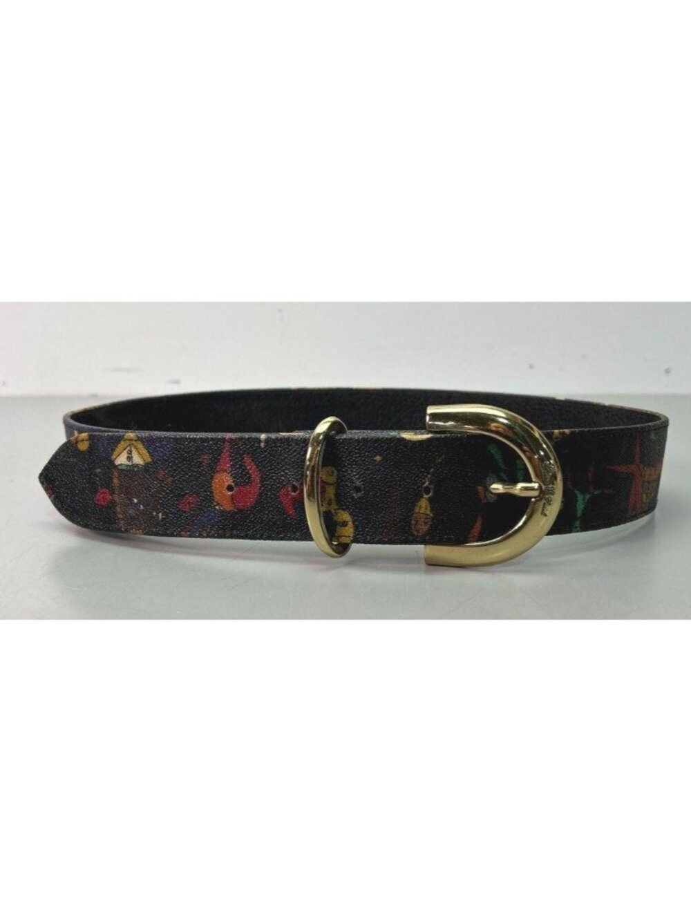 Vintage PIERO GUIDI Women's Magic Circus Leather Belt Made in ITALY Size Small